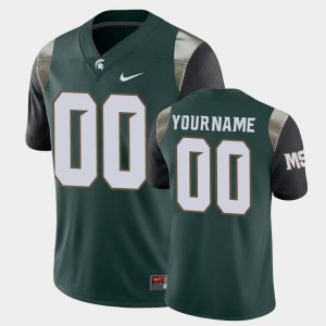 Women's Custom Michigan State Spartans #00 Nike NCAA Green Authentic College Stitched Football Jersey HD50F33FV